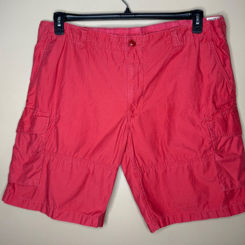 Polo Ralph Lauren Mens Red Utility Cargo Shorts Classic Fit Size 42